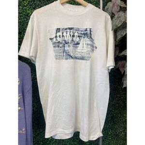 vtg 80s IOWA SURFING SAILING Tshirt // farm core cute state corn surf coastal